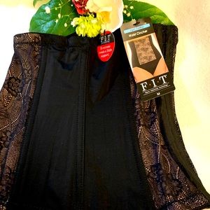 NWTS! F•I•T Waist Cincher. Sexy Peekaboo Lace, Boning, Brand New!